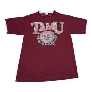 Vintage 90s TeeJays Texas A&M University Maroon Faded Shirt Women's‎ Large